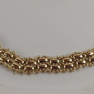 Vintage Gold Plated 1/4" Wide Decorative Bracelet